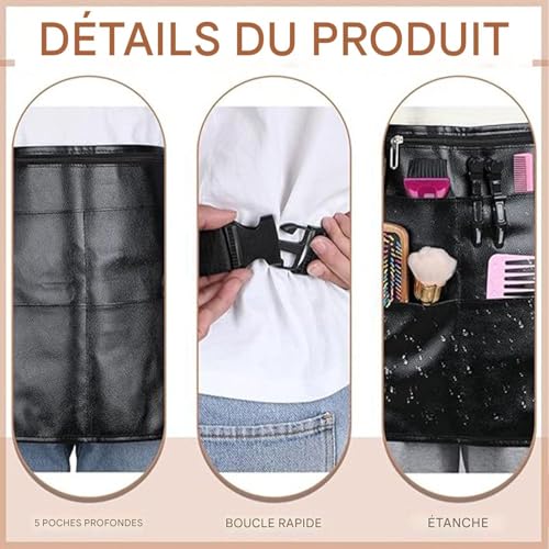 Tablier de coiffure ajustable pour ranger ses ciseaux en salon - 4