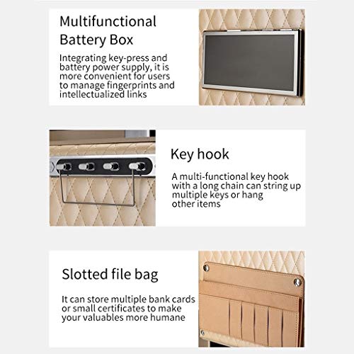 Coffre-fort à empreinte digitale mural beige 30cm pour classement de dossier