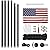 FFILY Heavy Duty 25 FT Flag Pole - 13 Gauge Extra Thick Aluminum Flagpole Kit with Embroidered Stars 3x5 American Flag for Outside House In Ground - 80MPH Wind Tested (Black, 25 FT(1.8mm Thick))