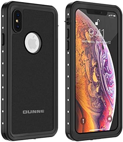 OUNNE iPhone Xs Max Waterproof Case, Underwater Full Sealed Cover IP68 Dustproof Snowproof Shockproof Phone Case for iPhone Xs Max (Black)