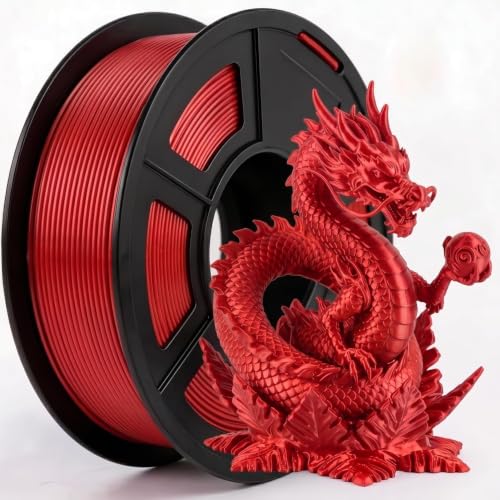 Image of Silk PLA 3D Printer Filament 1.75mm Filajoy3D 3D Printing Filament 250g Dimensional Accuracy + /- 0.03mm for Most FDM 3D Printers,red