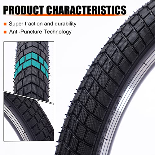 ZUKKA 20 x 2.125 Bike Tire 20 Inch Tires Kids Bike Tire