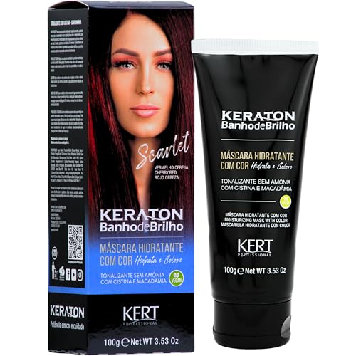 Keraton Tonalizante Banho de brilho 100g Scarlet Vermelho Cereja