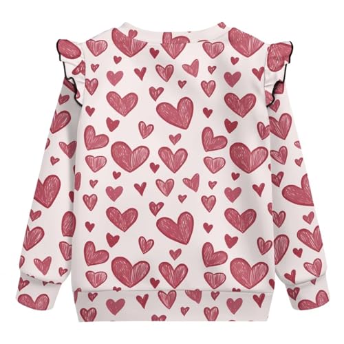 Long Sleeve Shirt Cute Sleeve Sweatshirt Fall Winter Crewneck Tops Casual Ruffle Sleeve Blouse 1-8T2