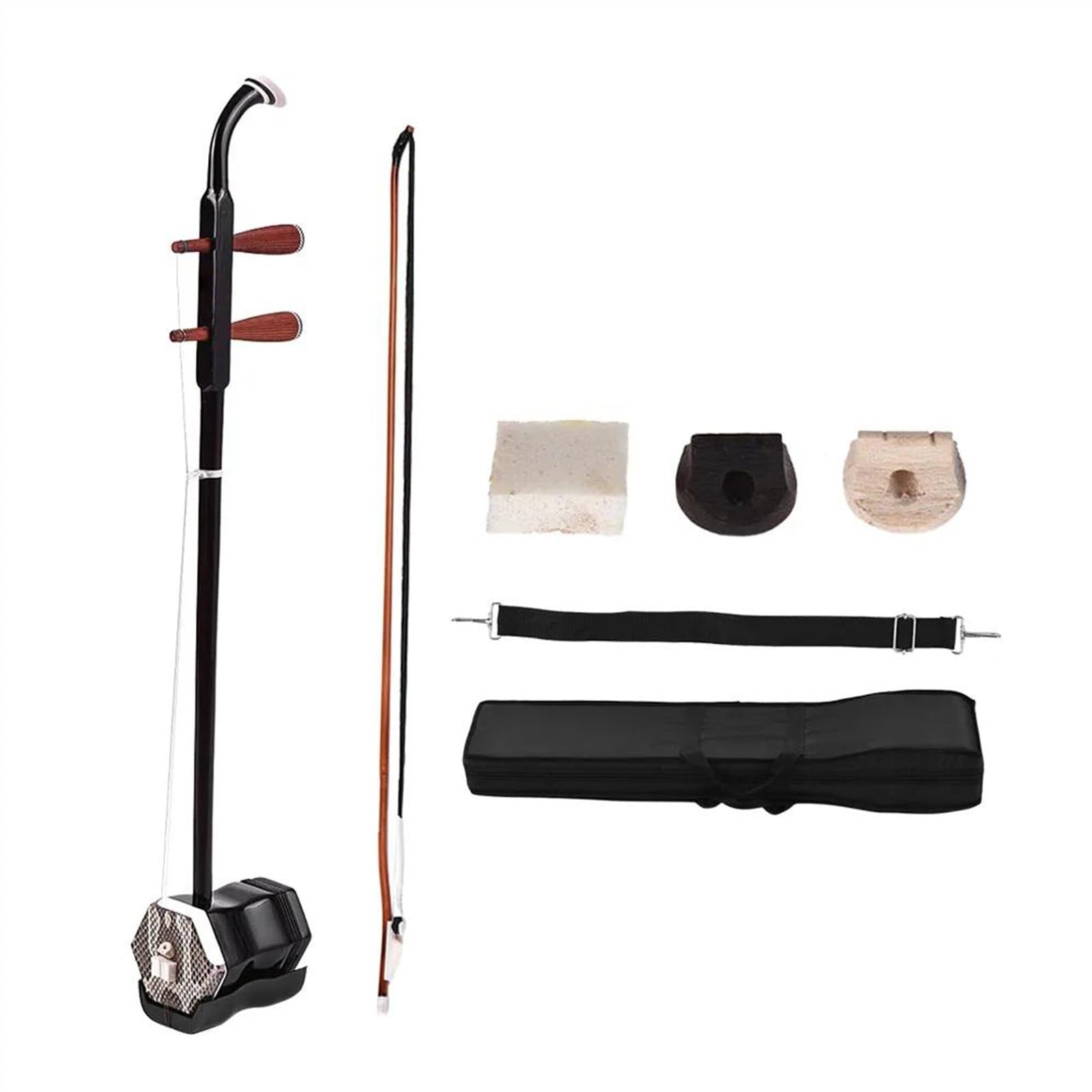 Massivholz Erhu Chinesische 2-saitige Violine Geige Chinesisches Saitenmusikinstrument Mit Koffer Professionelle Erhu