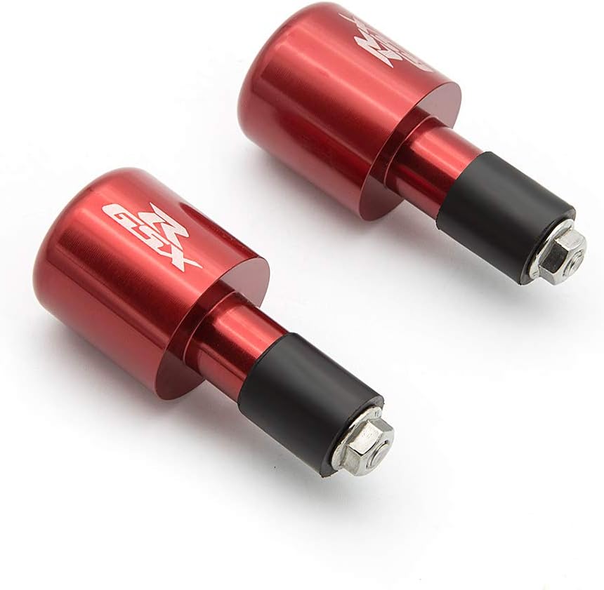 FXCNC Motorcycle Billet Handle Bar End Grip Cap Plug Slider for GSXR600 GSXR750 GSX-R 600 750 2000-2020, GSXR1000 GSX-R 1000 2001-2013, GSX1300BK (B-King) 2008，Hayabusa GSXR1300 1999-2010