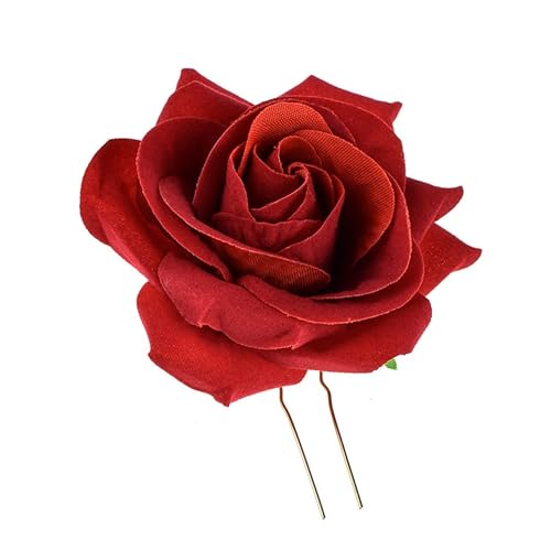 Miniatura 8 de NOLITOY 4 pinzas para el pelo de flores, horquilla de rosa para niñas, tocado de boda para novia, pelo floral, Hawaii, niña, horquilla, horquilla