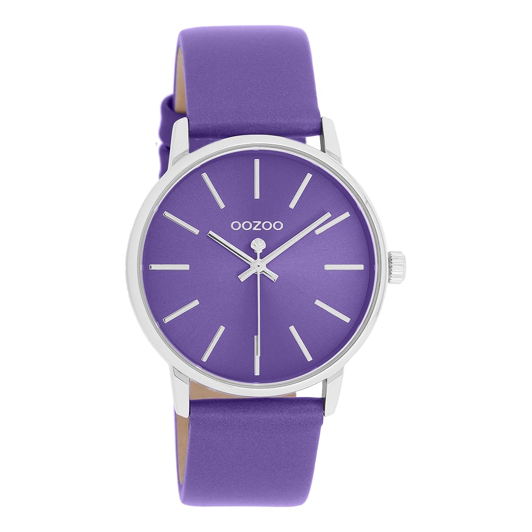 Oozoo - Orologio da donna Timepieces | Orologio da polso da donna con cinturino in pelle | Orologio moderno per donne | Elegante orologio analogico da donna rotondo (cassa da 36 mm)