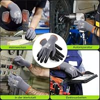 Nopaben 3 Paar Arbeitshandschuhe herren mit Rutschfest-Grip & Touchscreen für Mechaniker und Montage – Optimale Griffigkeit & Feines Tastgefühl, gartenhandschuhe damen, Größe 8/M – Ansicht 8