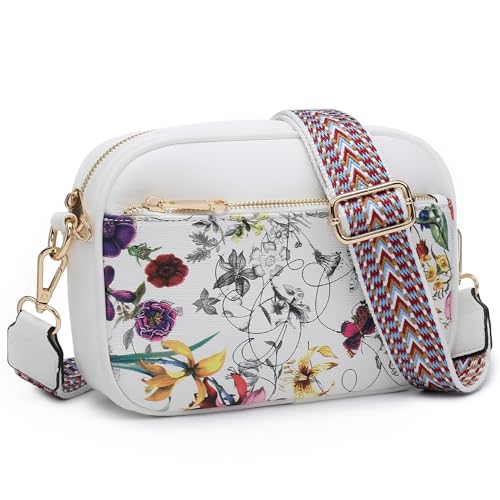 VONMAY Crossbody Purse for Women Quilted Crossbody Bags Vegan Leather Purses Small Shoulder Handbags with Wide Strap