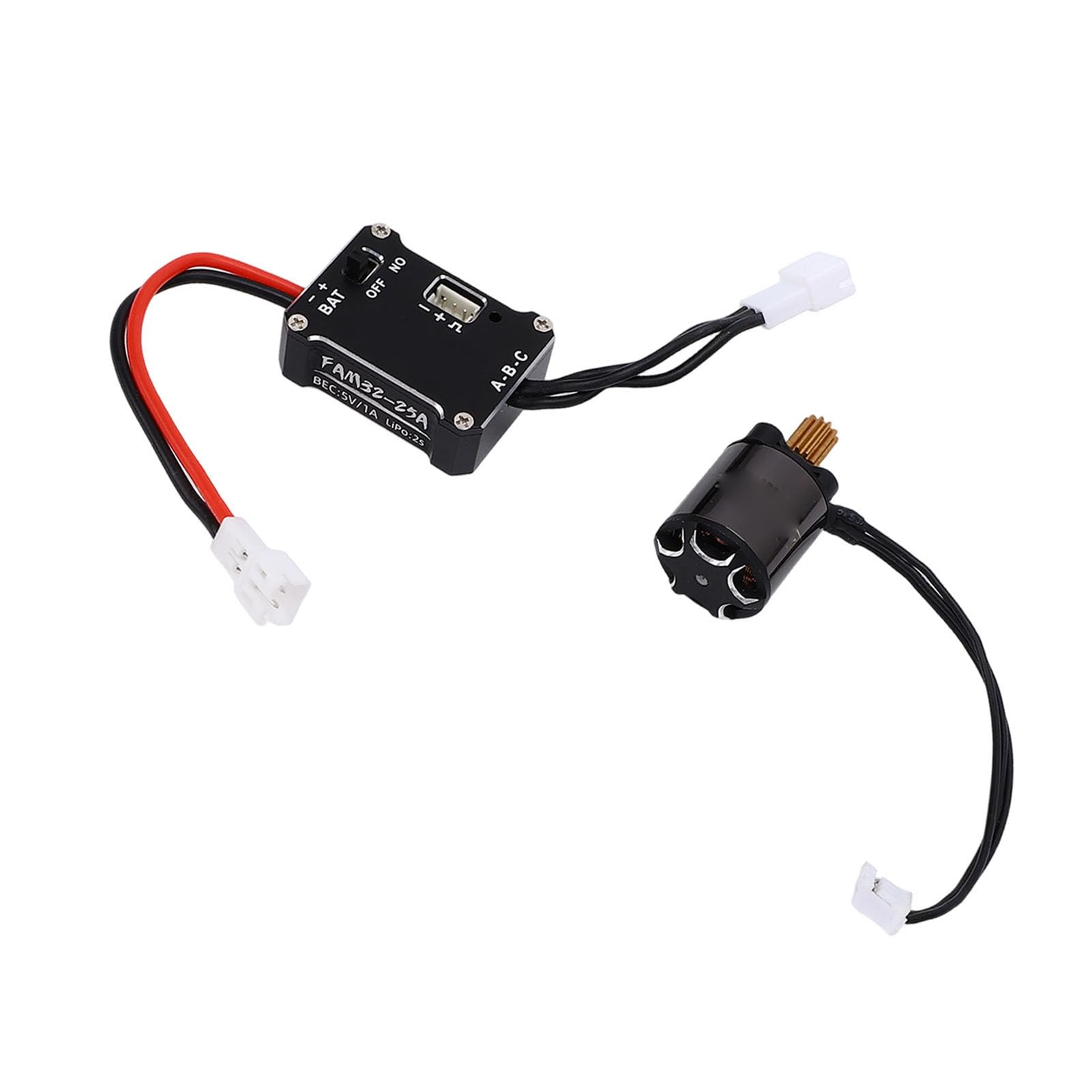 Annadue Combo Motore Brushless RC, Motore Brushless ESC 25A 1212 3500KV, per Auto RC Sensorless, Aggiornamento Parti Auto 1/24 con Alloggiamento del Dissipatore di Calore in Alluminio per Hobbisti