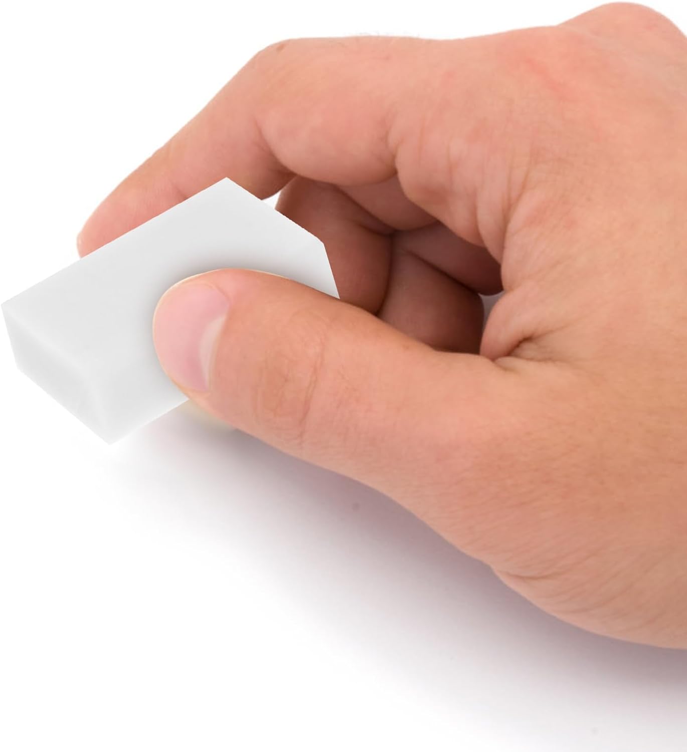 White PVC Pencil Drawing Eraser 30Pcs for School Office Students
