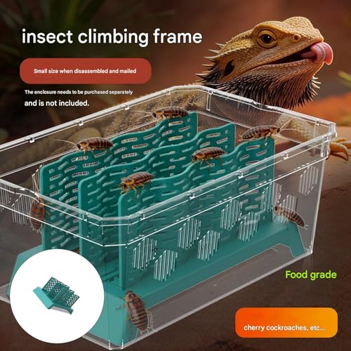 Xinsheinelry 14,8 cm großer Eidechsen Feeder Kletterrahmen stimuliert natürliches Verhalten für die Simulation des Lebensraums von Reptilien-2