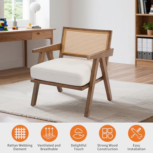 Sillón K-Shape Beige con Asiento de Lino miniatura 4