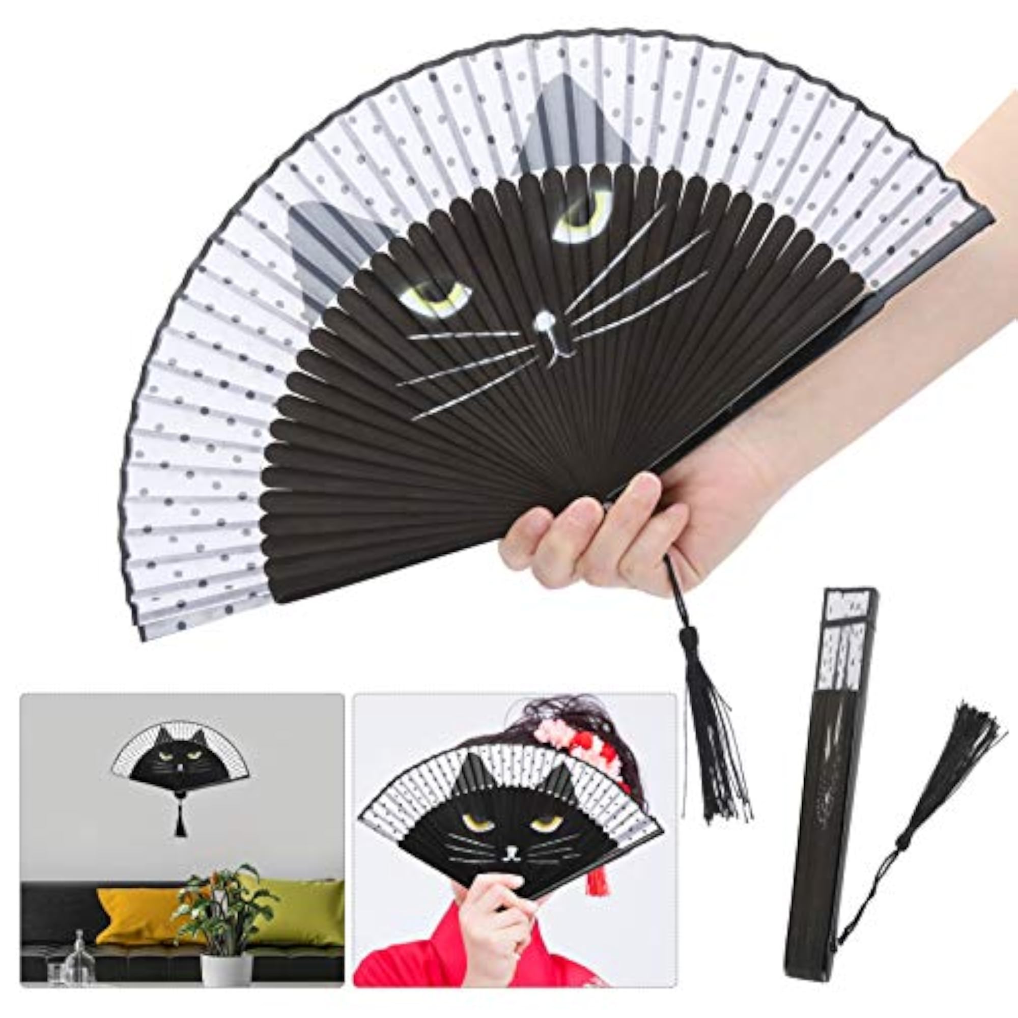 Cartoon Cat Hand Fan for Dancing Gifts