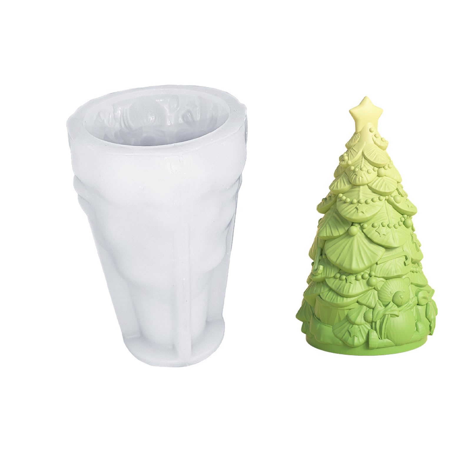 Jazuaiao Christmas Silicone Molds for Making Soap Holiday Decoration Snowman/Dwarf/Christmas Tree Silicones Ornament Molds