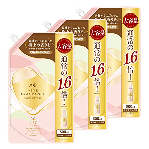 BULK LIFE ファーファ ファインフレグランス 柔軟剤 アムール フローラルシプレの香り 詰替用 800ml×3個