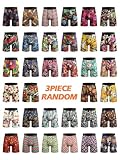 CHUAKIN Mens Boxer Briefs for Men Funny Novelty Boxer Brief Boys Underwear Stretch Sport Trunks Underwear Random Pack of 3