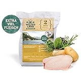 WILDES LAND – Ente | Trockenfutter mit extra hohem Fleischanteil und natürlichen Zutaten für ausgewachsene Hunde. Alleinfutter ohne Zusatzstoffe im Beutel | 12kg Ente