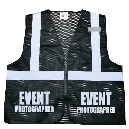 Conspiracy Tee Event Photographer Safety Vest, Black,