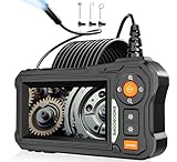 Endoscope Camera with Light, 4.3' IPS Screen, 16.4 Ft Semi-Rigid IP67 Borescope Camera with Light, 1080P Bore Snake with 8 LEDs, No App Needed, Waterproof Boroscope, Cool Gadget