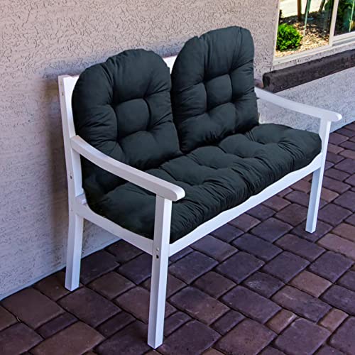 Coussin d'extérieur avec dos idéal pour vos après-midi sur le banc de terrasse - 3