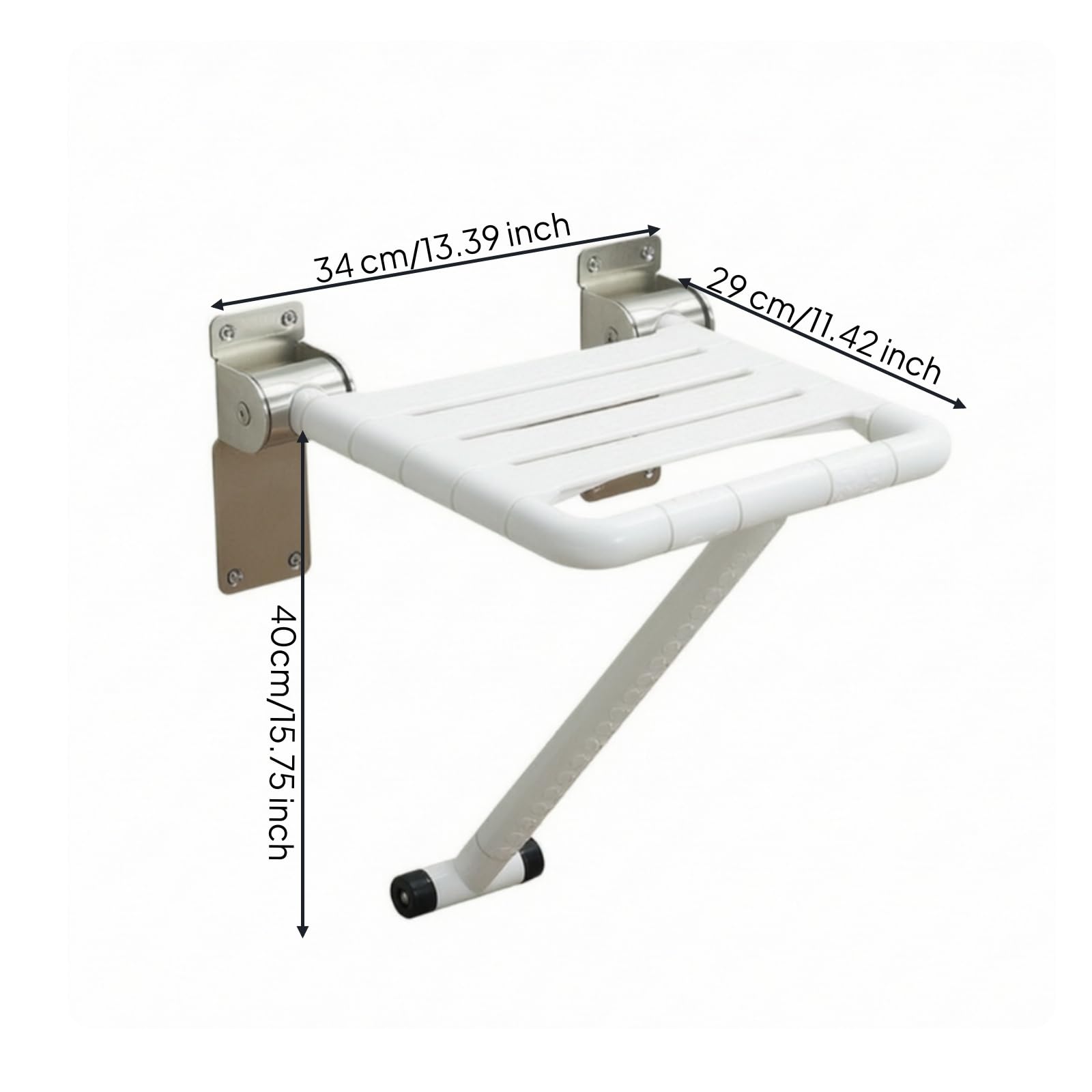 predolo Asiento Ducha con Pata | Ahorra Espacio, Reforzado, Asiento para Ducha Pared, Baño, Baños Accesibles,