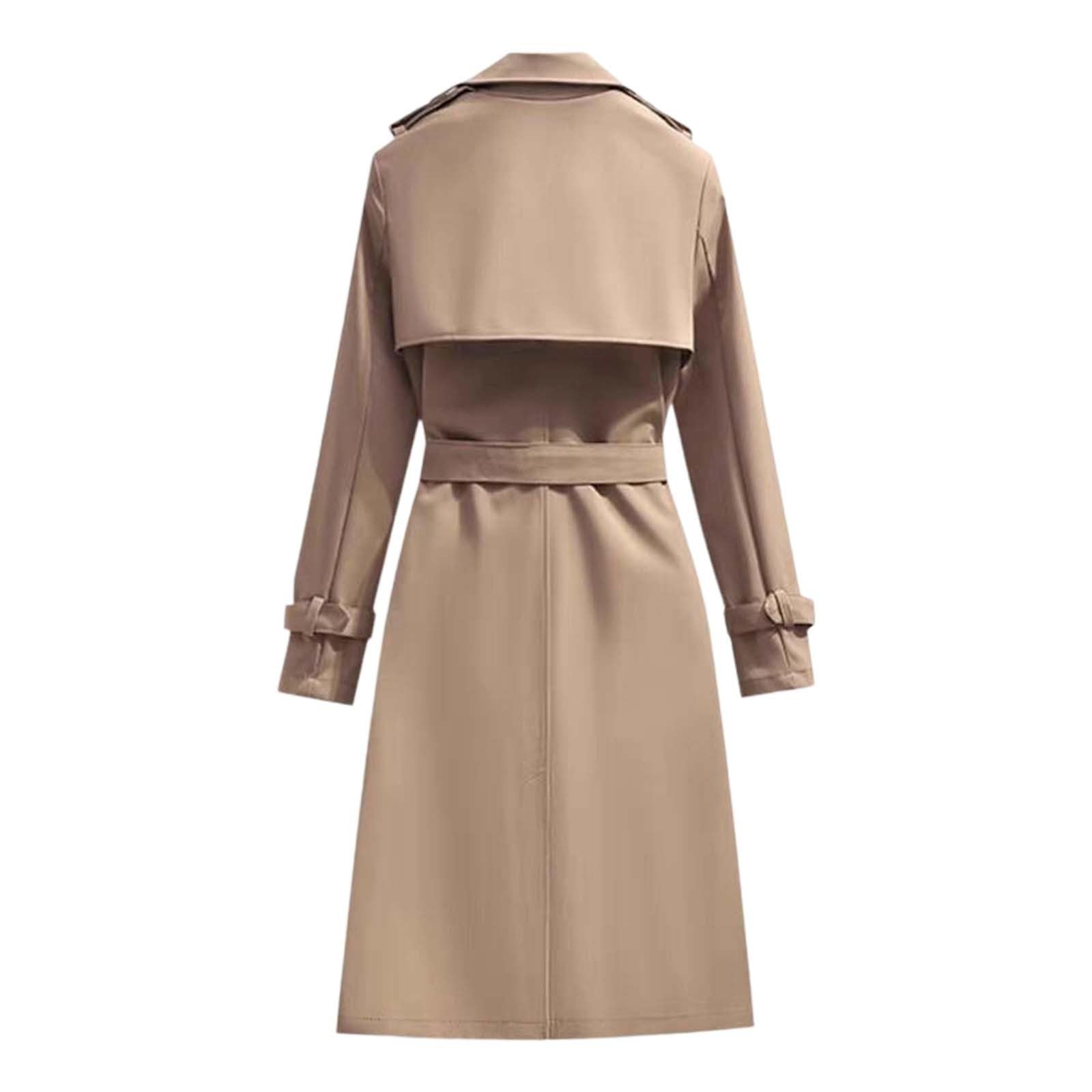 Abrigo de mezcla elegante y cálido para mujer chaqueta casual versátil invierno prenda exterior básica moda informales formales