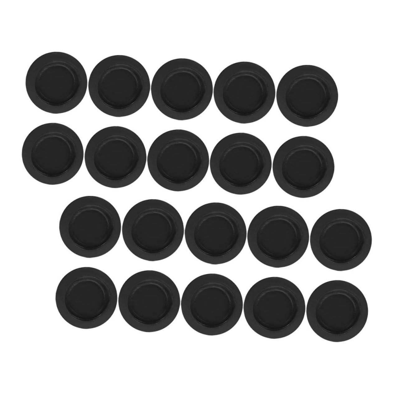 Sosoport 20pcs Round Piggy Bank Stopper Plugs Money Bank Bottom Stopper Rubber Covers Replacement for Saving Box Holes