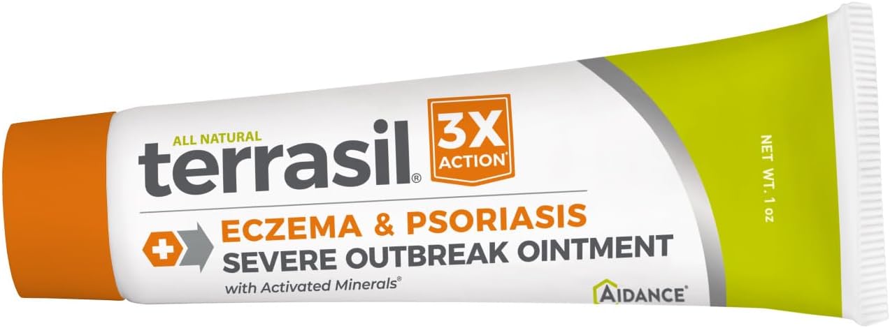 terrasil Eczema Cream & Itch Relief Cream, for Kids & Adults, Fast-Acting, All Natural, Severe Eczema & Psoriasis Relief, Soothing Care for Dry, Irritated Skin, Steroid Free, for Sensitive Skin (28g)