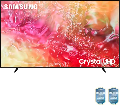 Samsung Smart TV 55" UE55DU7190UXZT, Crystal 4K UHD, 4K Upscaling, Slim Look, DVBT-2, Q-Symphony & OTS Lite, Integrato con Bixby, comp con Alexa e Google Assistant, Black 2024 [Amazon EXCL.] - Immagine 1