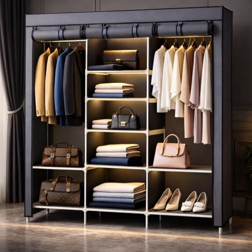 Guarda Roupa Dobrável Armário Organizador de Roupas Camiseta Calça 3 Portas Multiuso Linha Select Premium