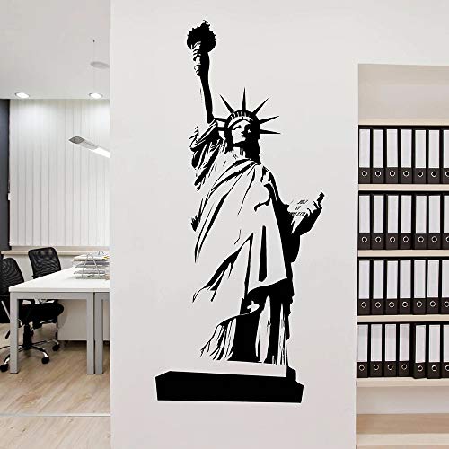 HANZHAO Stickers muraux Inspirants Noirs Statue de la liberté Stickers muraux Statue de la liberté Stickers muraux Vinyle Art Stickers pour la Chambre...