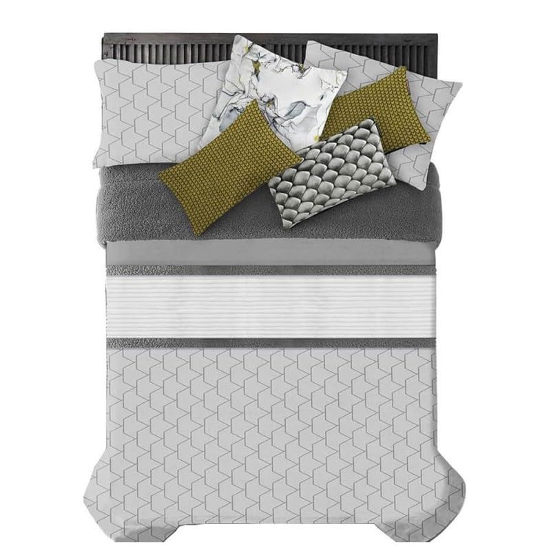 Manterol, EDREDON Sherpa CONFORTER MANTEROL DOKO 054 Gris Escamas (Cama 150/160 cm.)