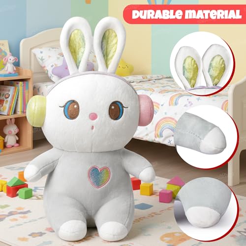 Image of Zest 4 Toyz Soft Toy for Girls (35 cm) | Cute Stuffed Animal Plush Toy | Baby Toys | Rabbit Soft Toy Cuddly Teddy Bear for Kids | Cute Stuffed Rabbit Toy | Birthday Gift for Girls - White