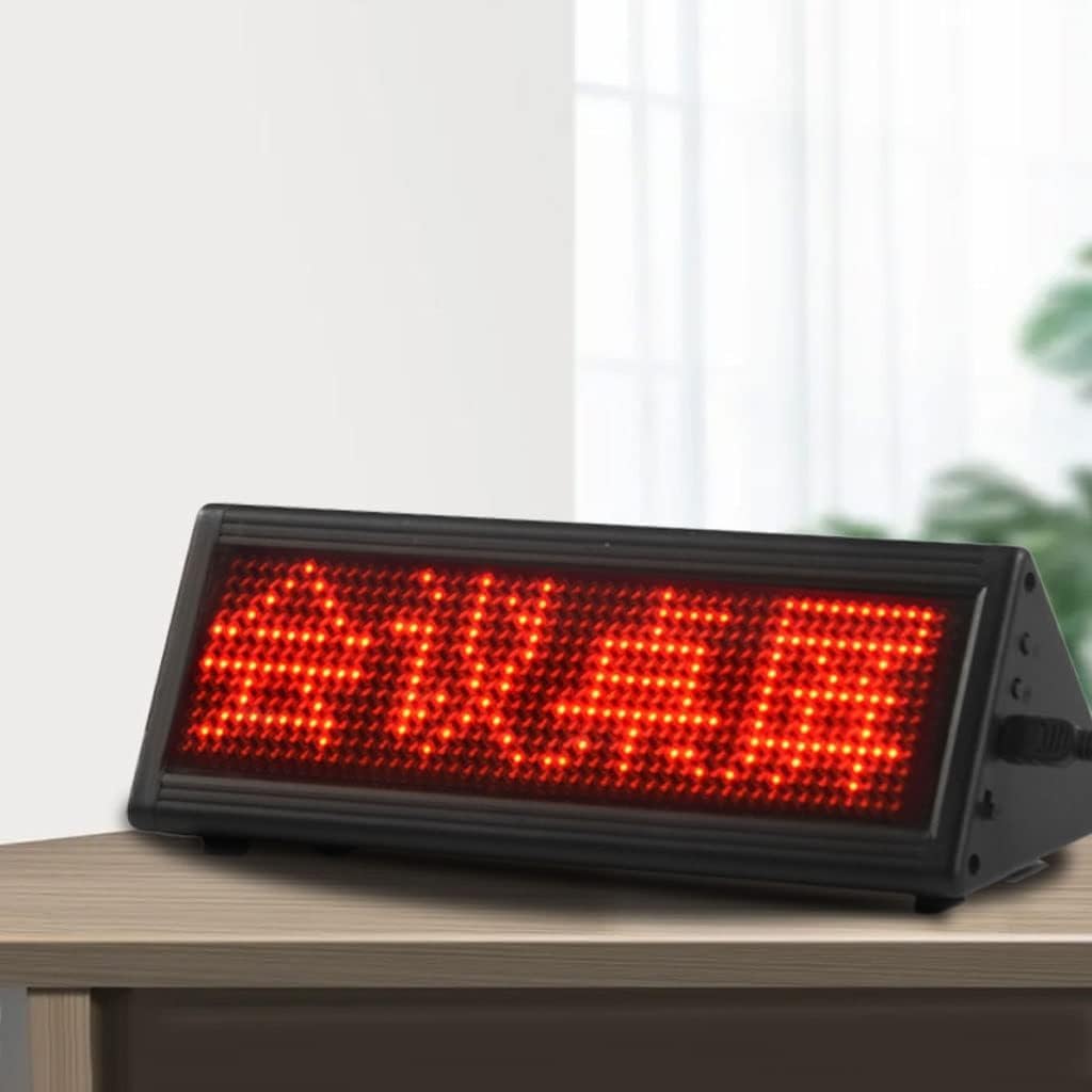 Wyświetlacz informacyjny LED na ekranie komputera stacjonarnego Mini mobilny ekran konferencyjny na pulpicie LED na komputer stacjonarny(Single-sided)