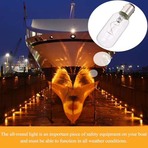 Uonlytech 1Pc Marine Navigation Glühbirne 360 Grad Alle-Runde Anzeige Licht für Boot