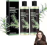 Rosemary Shampoo for Hair Thickening and Growth, ﻿Rosemary Hair Growth Serum Shampoo, Hydrolyzed Keratin Shampoos For Strengthening And Repair,Volumizing For Fine Or Thin Hair (2PCS)