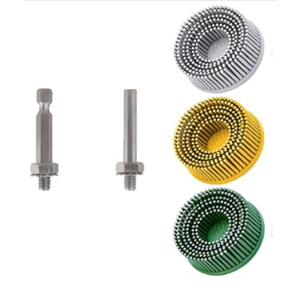 Littimoon Bristle Disc 2 Inch Grit 50 80 120 for Metal Deburring Blending for Removing Coating