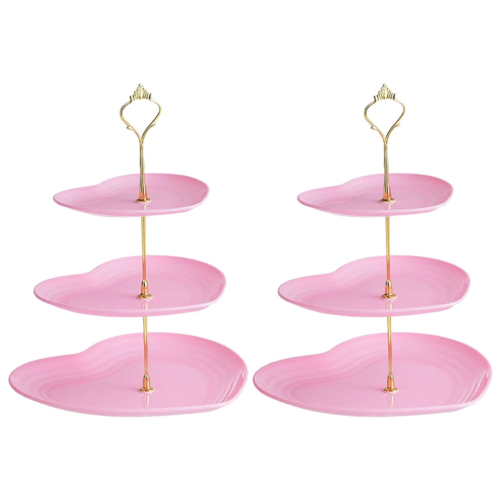 Alzata da dessert a forma di cuore a 3 ripiani, elegante vassoio a più livelli per matrimoni, feste ed eventi, perfetto per esporre torte e dolcetti