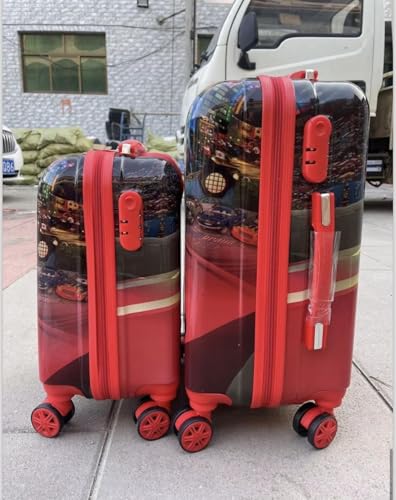 Image of ADSON Abs Kids Trolley 360 Rotating Luggage 360 Degree Wheels Non-Breakable 20 Inch Kids Hardsided Suitcase with 4 Wheels, 360 Degree Wheel Travel Trolley Bag