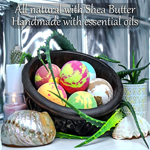 Bath Bombs For Men, Gift Set Of 18 Scented Organic Handmade Bath Bombs Of 2.5 Oz With Natural Essential Oils. Perfect For Boyfriend, Husband, Father Or Friend, By Zenseme #TOP7