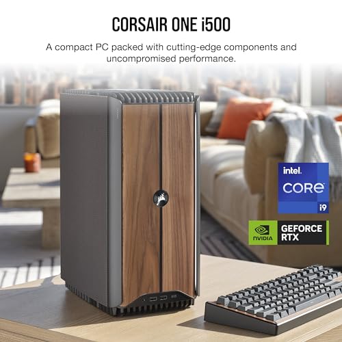 Corsair ONE i500 Gaming PC - Liquid Cooled Intel® Core™ i9 14900K CPU - Liquid Cooled NVIDIA® GeForce RTX™ 4080 Super GPU - 32GB Vengeance DDR5 Memory - 2TB M.2 SSD - Wood Dark - Image 3