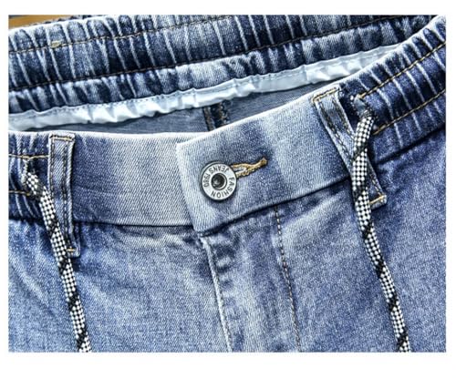 Men Harem Wide Leg Loose Fit Tapered Jeans Joggers Hip Hop Streetwear Elastic Waist Trousers2