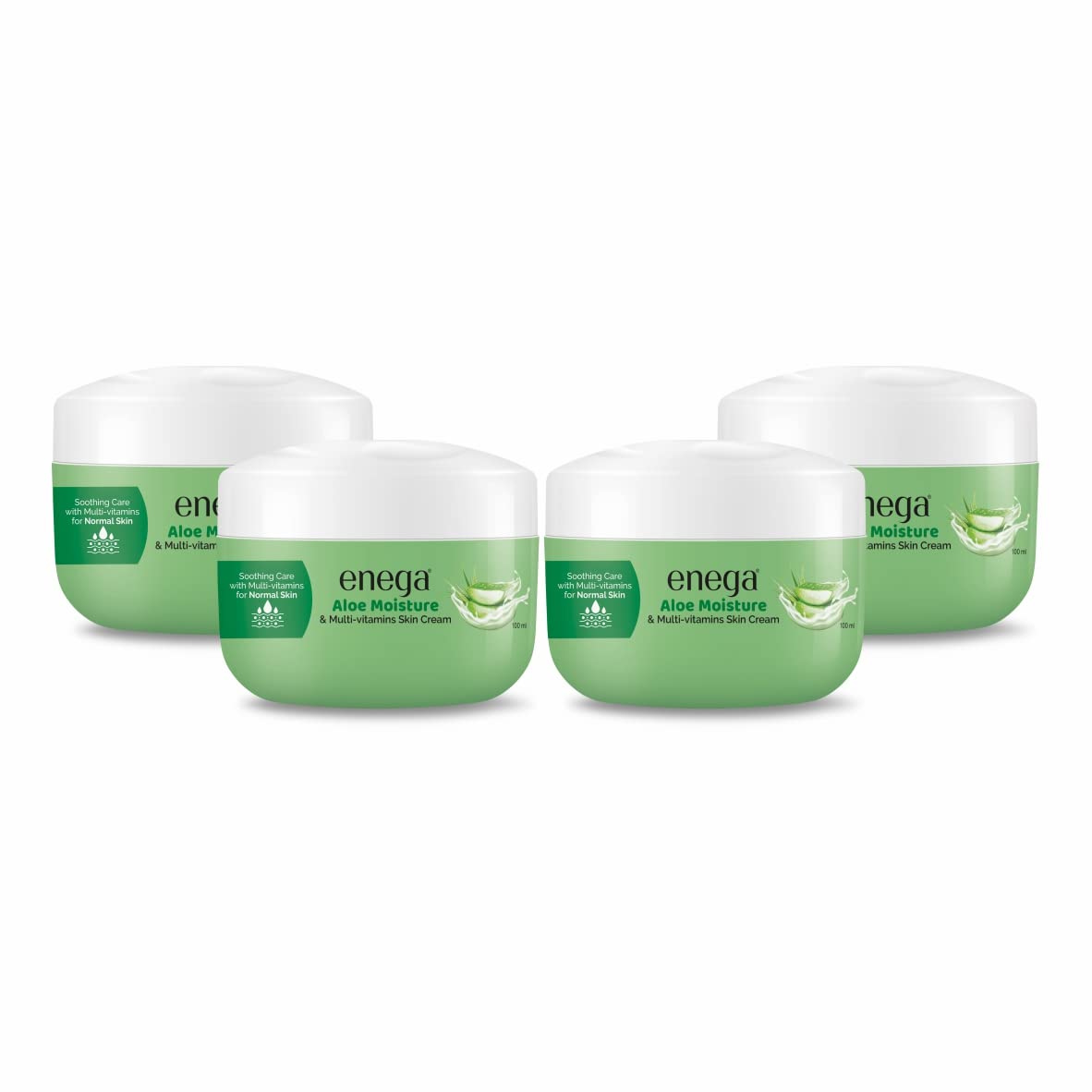 Enega Aloe Moisture & Multi-Vitamins Skin Cream For All Skin Type For Men & Women - 100ML (Pack of 3)300ML