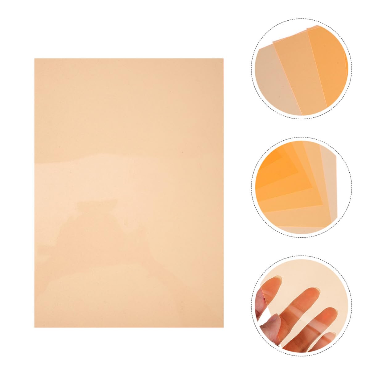 STOBAZA Filtres de Lumière LED 5 Feuilles Film Diffuseur, Feuilles à Atténuation de Lumière et Film PVC Transparent, pour Éclairage en Studio Photo et Salles de Classe