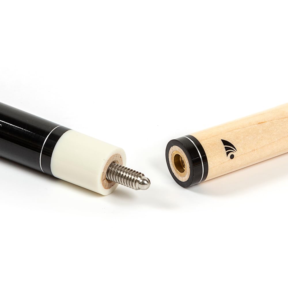 Riley Taco de billar americano de 147 cm, punta de 13 mm, completo con funda rígida