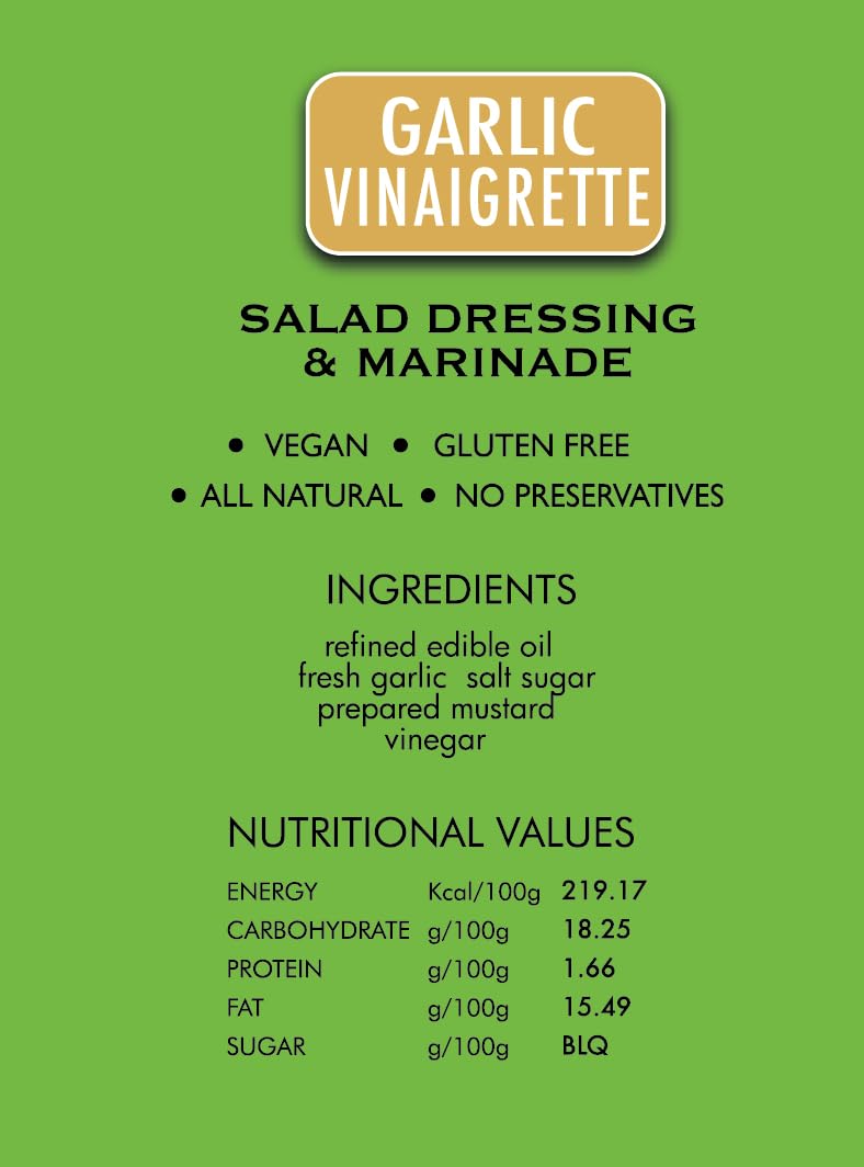 SUNNYS IN A BOTTLE – Garlic Vinaigrette | Salad Dressing, Marinade & Sauce | 250ml | Vegan, Gluten-Free, No Preservatives | All Natural 1