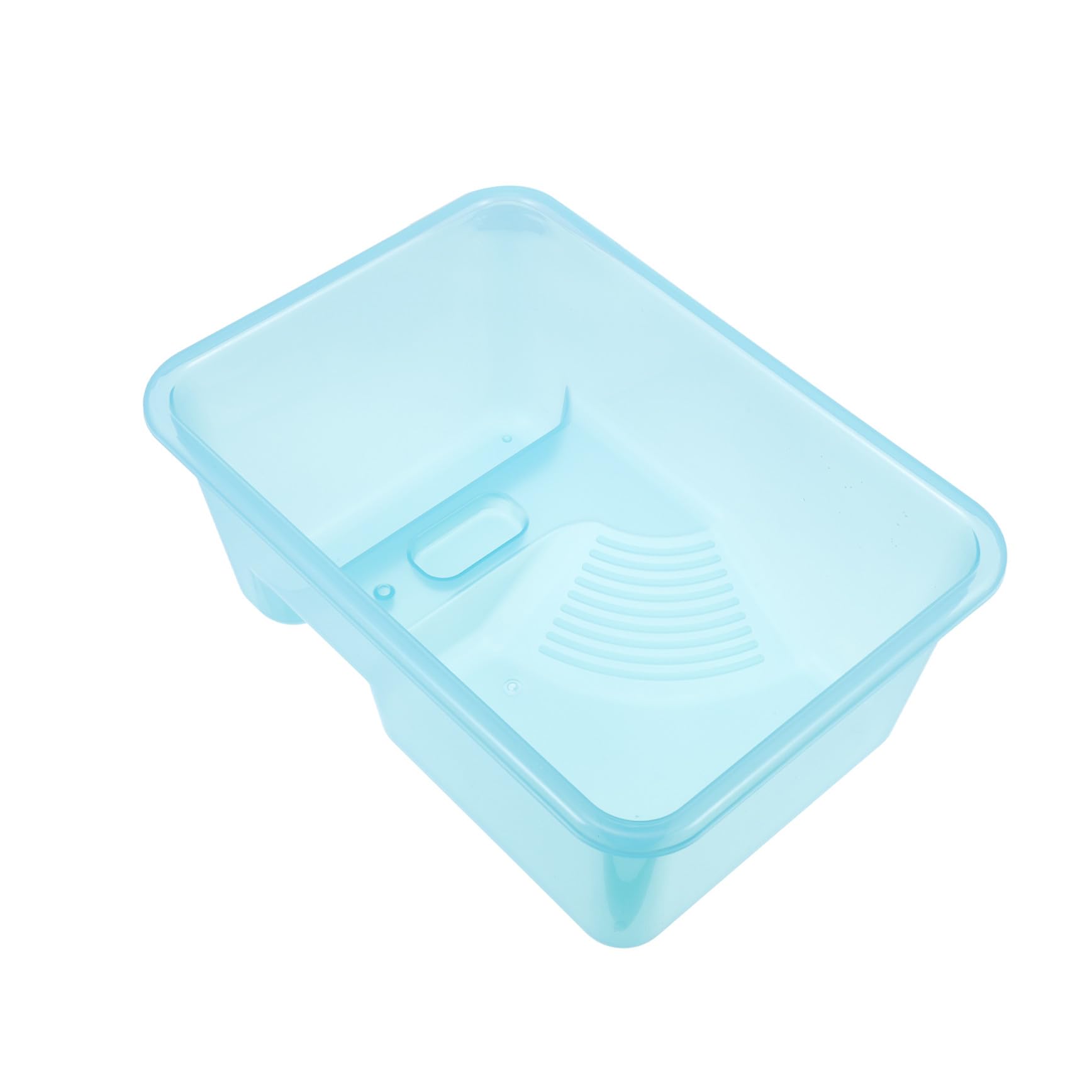TEHAUX Terrario per Tartarughe di Terra in Plastica Blu con Pendenza Integrata e Funzione di Contenimento Acqua per Rettili Domestici