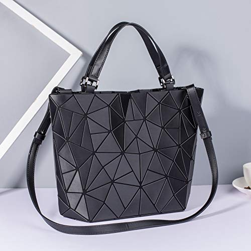 Sac géométrique holographique aux reflets lumineux changeants